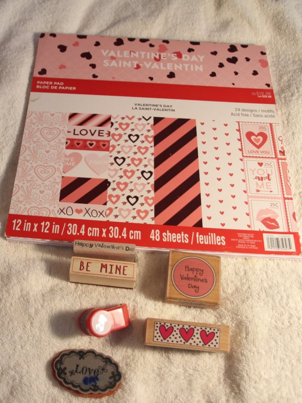 Valintine Day crafting supplies. Gently used